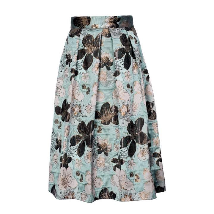 Queen Rania's Blue Floral Skirt | POPSUGAR Fashion