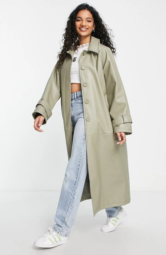 For Everyday Fashion: ASOS Design Faux Leather Trench Coat
