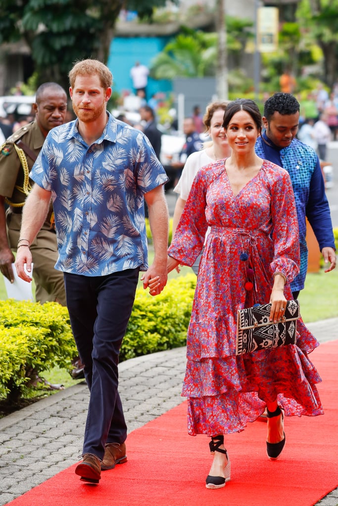 Meghan Markle Wears Figue Ruffle Dress in Fiji October 2018