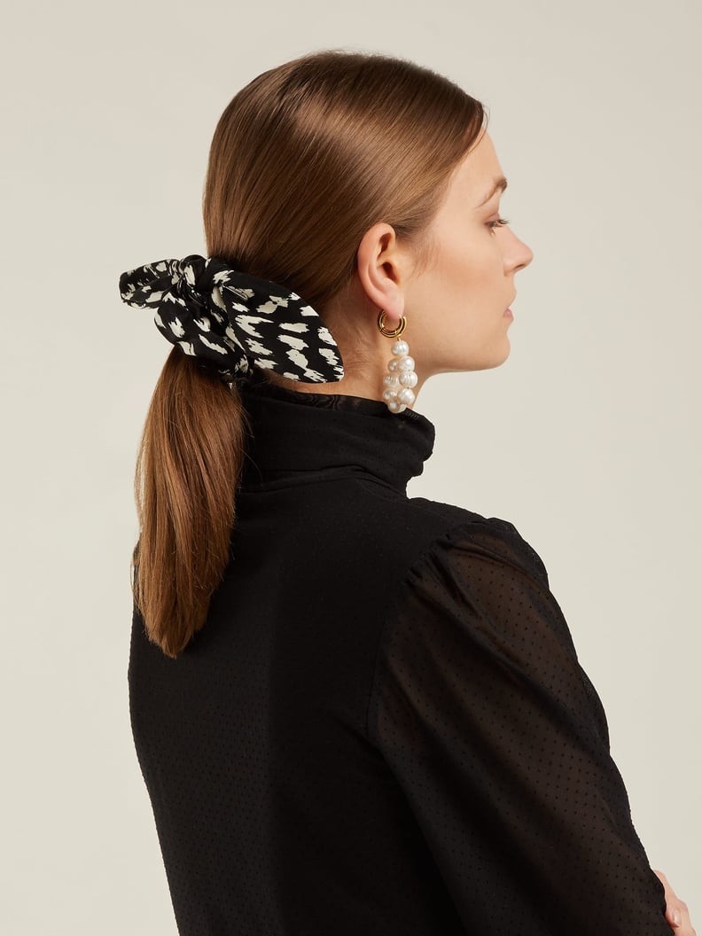 House of Lafayette Printed Canvas Bow Scrunchie