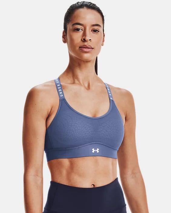 Under Armour Women's Infinity Blocked Sports Bra, High Impact, Padded