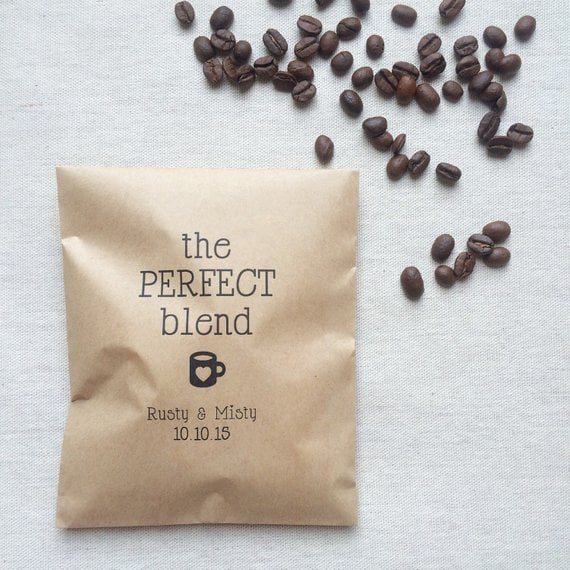 Perfect Blend Coffee Wedding Favor Bags