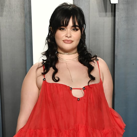 Shop Barbie Ferreira's Sultry Red Rose Dress and Gloves