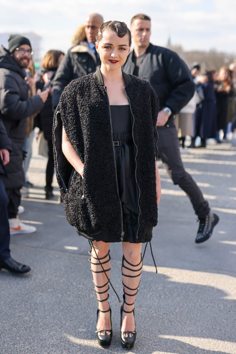 Maisie Williams Wears Buckle-Up Heels at Paris Fashion Week | POPSUGAR ...