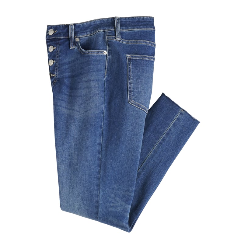 POPSUGAR Raw-Edge High-Waisted Skinny Ankle Jeans