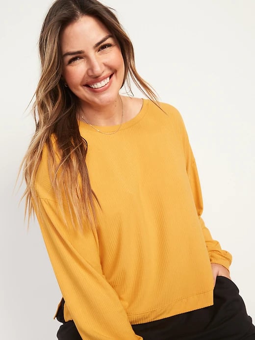 Old Navy Sunday Sleep Oversized Rib-Knit Sweatshirt