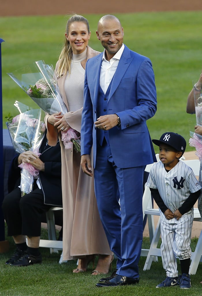 Derek and Hannah Jeter at Yankee Stadium Ceremony May 2017