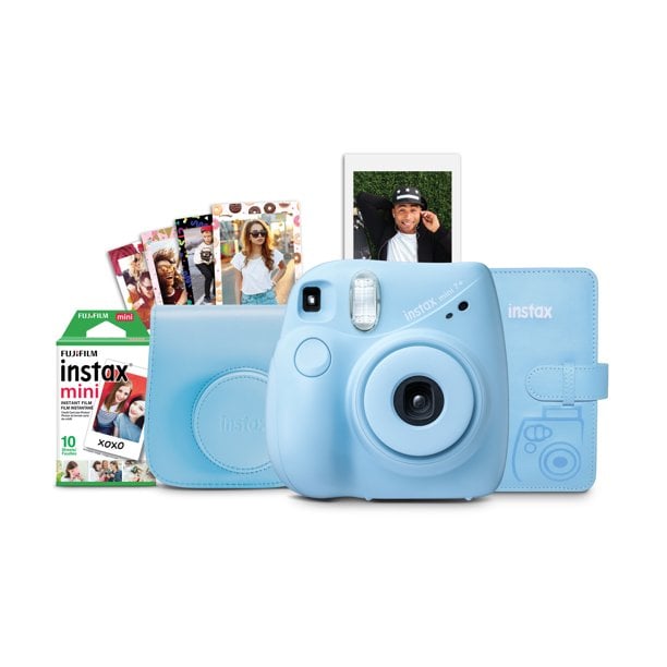 A Retro-Inspired Camera: Fujifilm Instax Mini 7+ Camera Bundle- Light Blue