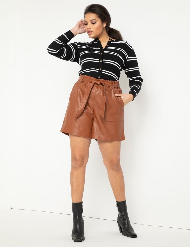 ELOQUII Vegan Leather Shorts