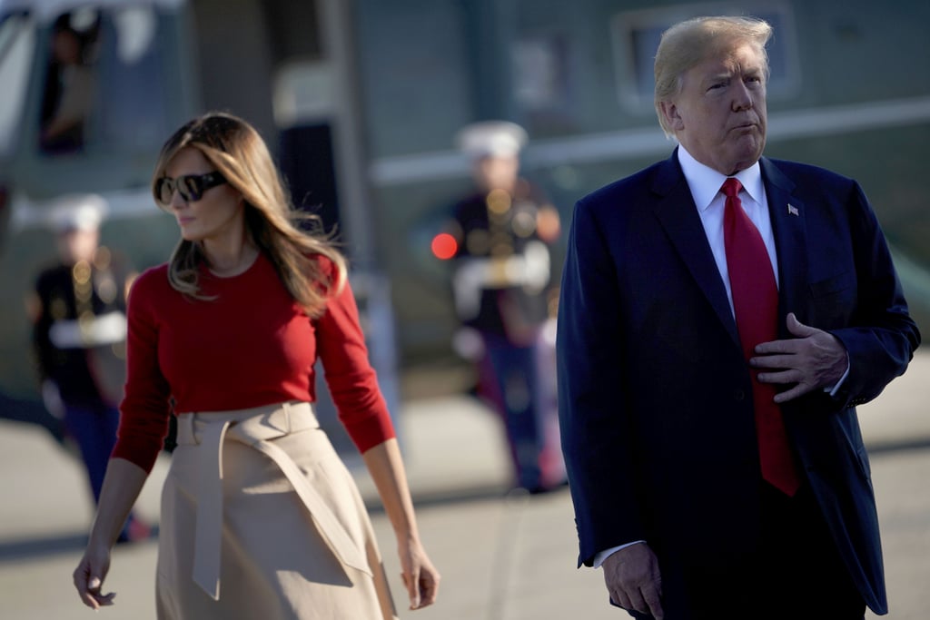 Melania Trump Burberry Trench Coat in Brussels July 2018