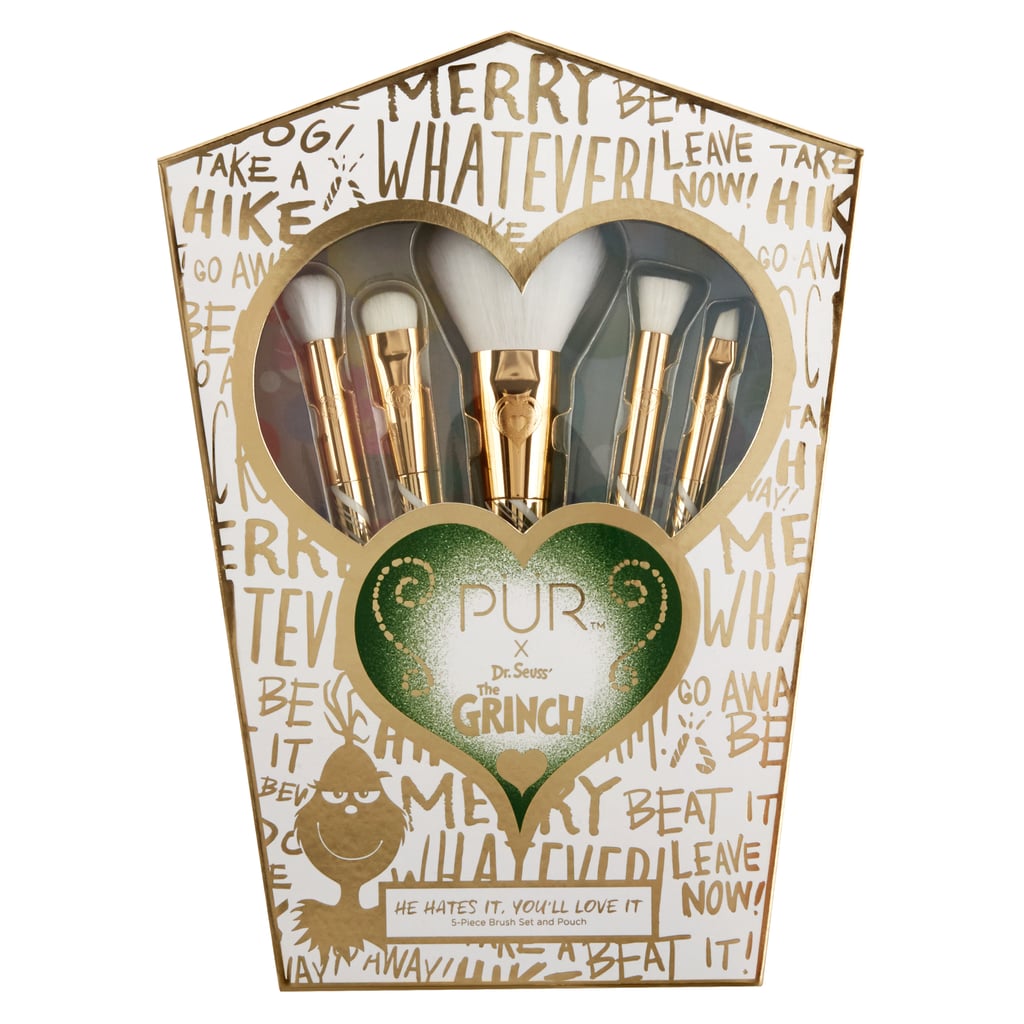 Pur The Grinch He Hates It, You'll Love It 5-Piece Brush Set and Pouch Pur The Grinch He Hates It, You'll Love It 5-Piece Brush Set and Pouch