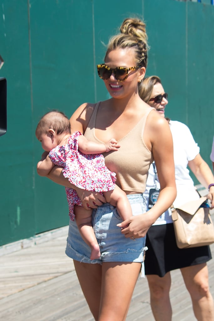 Chrissy Teigen With John Legend and Luna in NYC August 2016