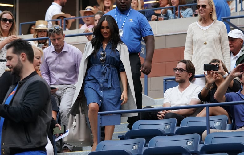 Meghan Markle Wearing a Denim Dress at the US Open