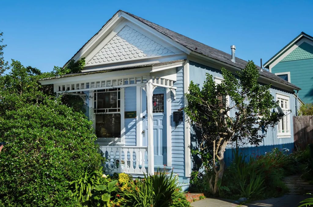 The Little Blue House in Pacific Grove, California