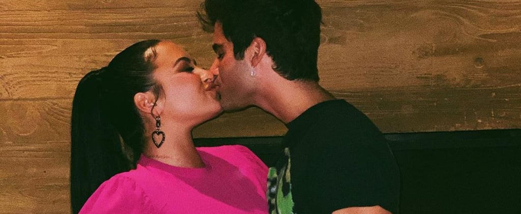 Demi Lovato's Pink Date-Night Dress and Heart-Shaped Bag
