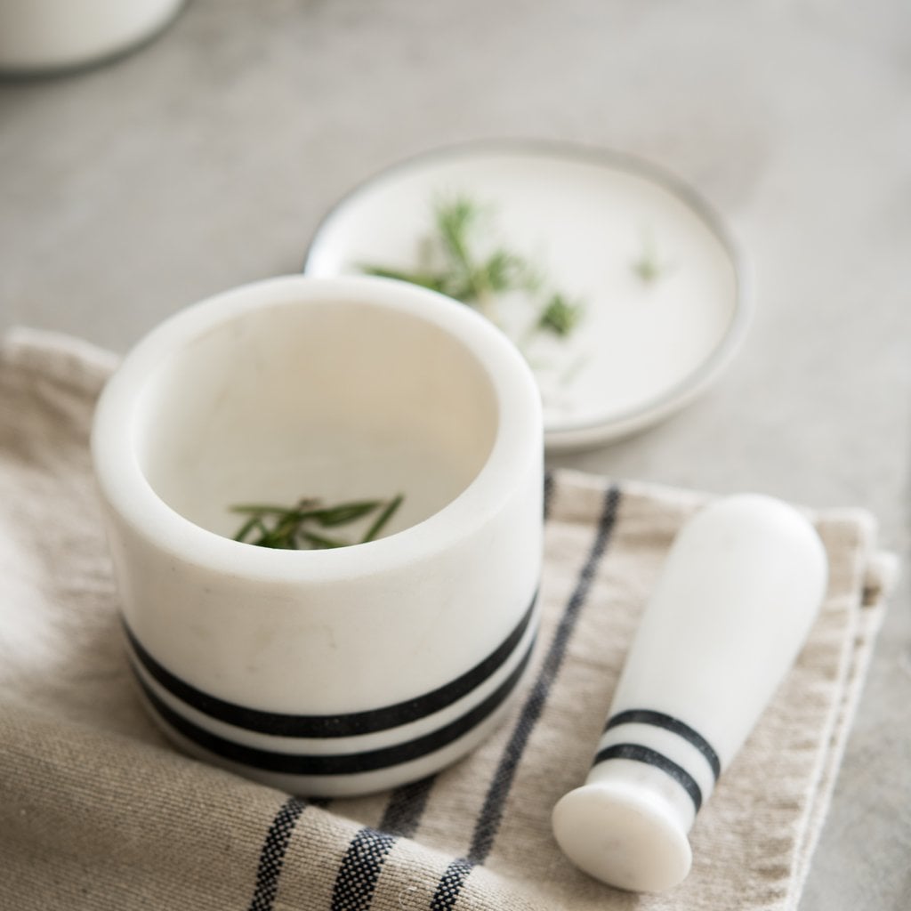 Magnolia Adelaide Stripe Mortar and Pestle