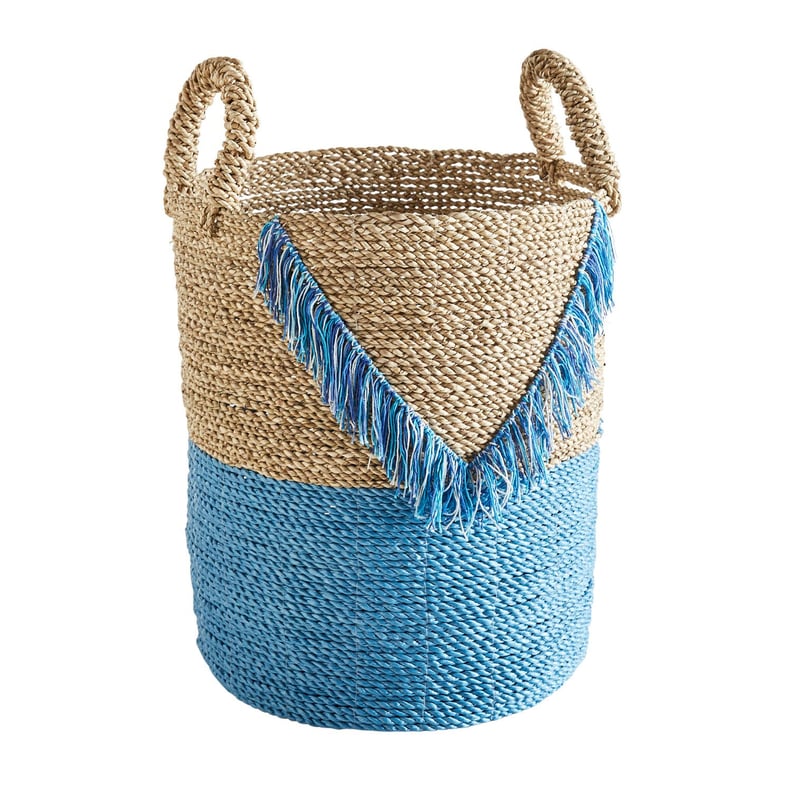 Blue Fringe Basket