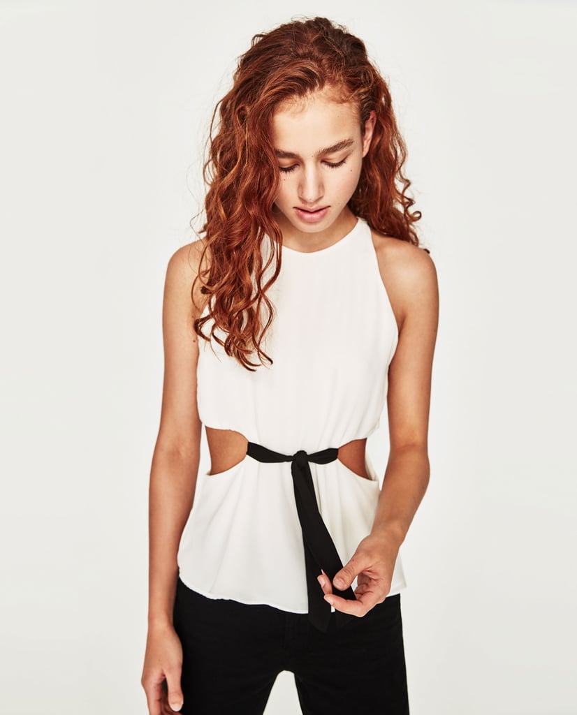 Zara's Side Slit Top ($26) is a sexier piece to pair with tight pants and espadrilles for a going-out look.