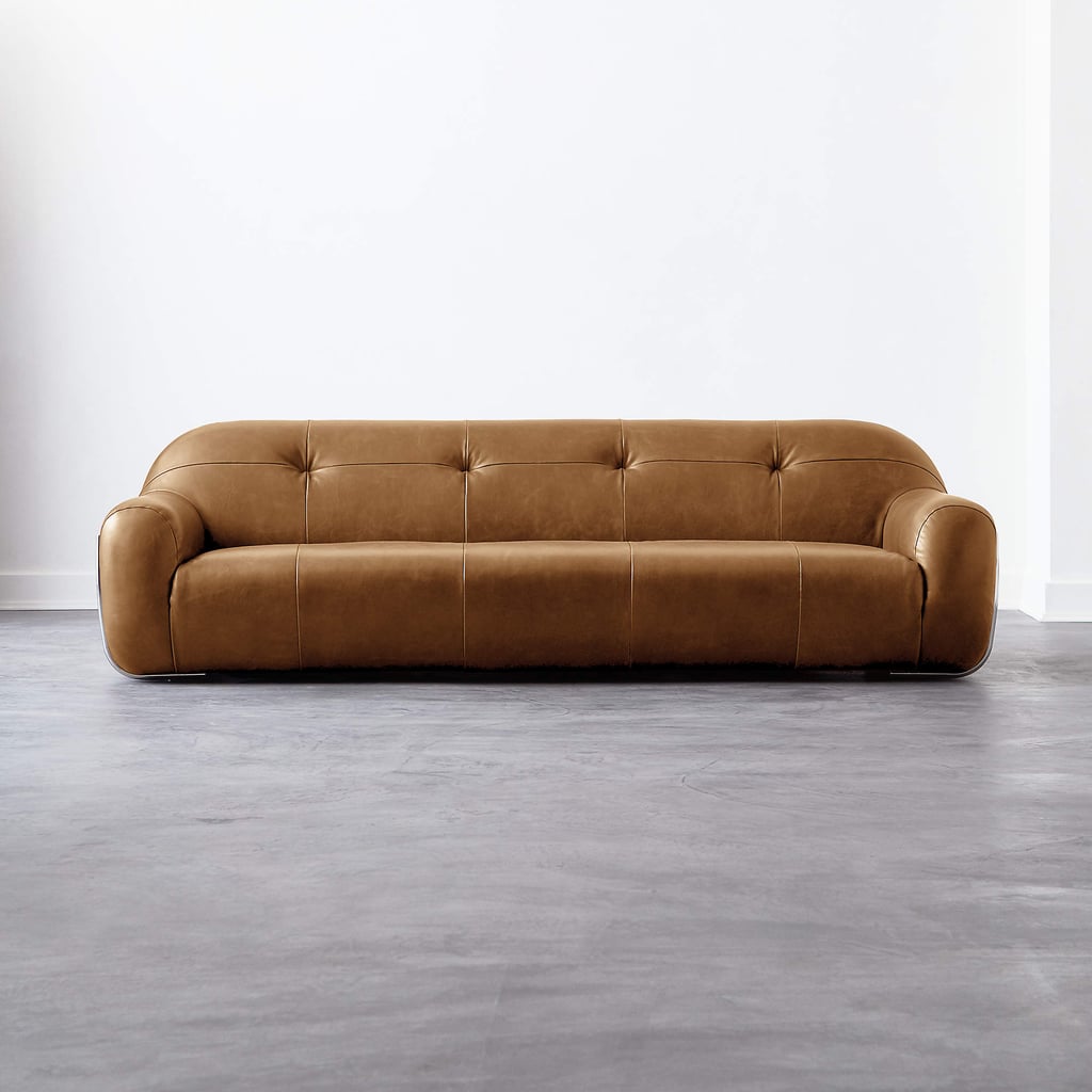 Something Vintage-Looking: CB2 Brace Leather Sofa