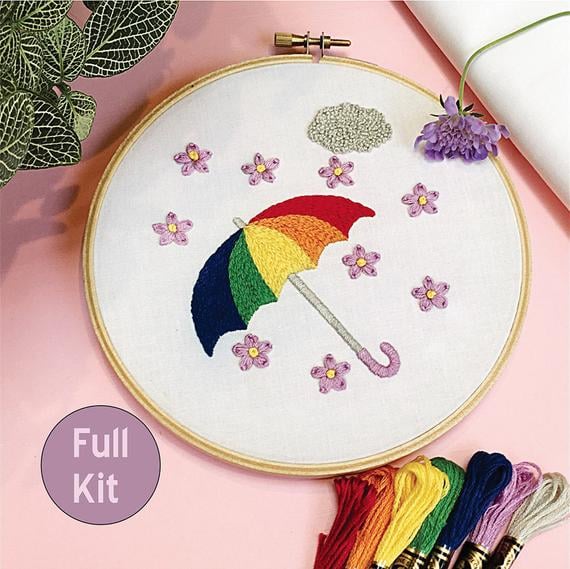 Rainbow Umbrella Needlecraft Kit