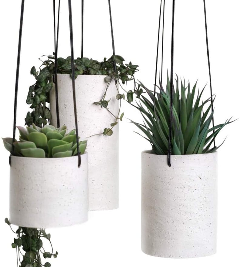 A Modern White Planter: Aubury Ceramic Hanging Planters