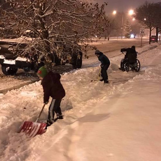 Dad Shares Proud Moment of His Sons Shoveling Snow