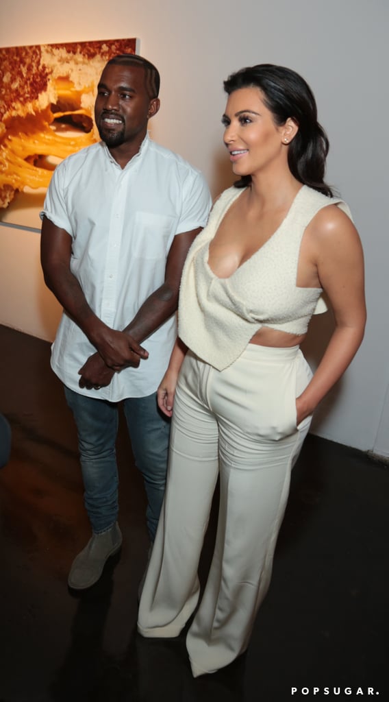 Kim Kardashian and Kanye West at Art Opening