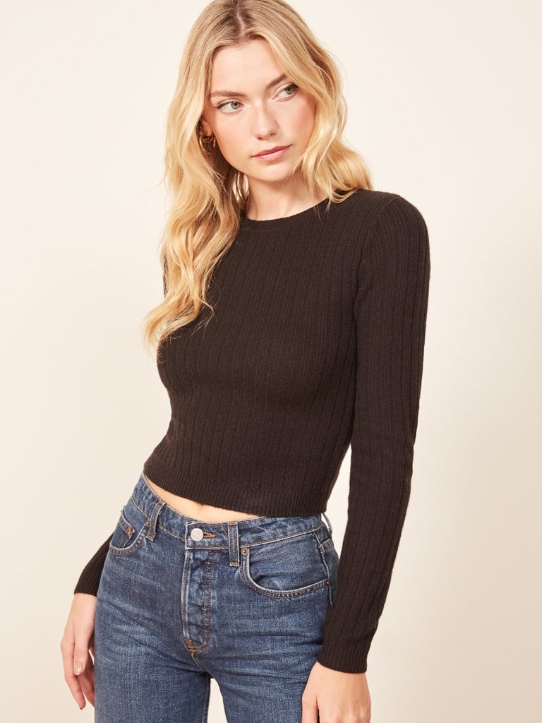 Reformation Cropped Cashmere Crew