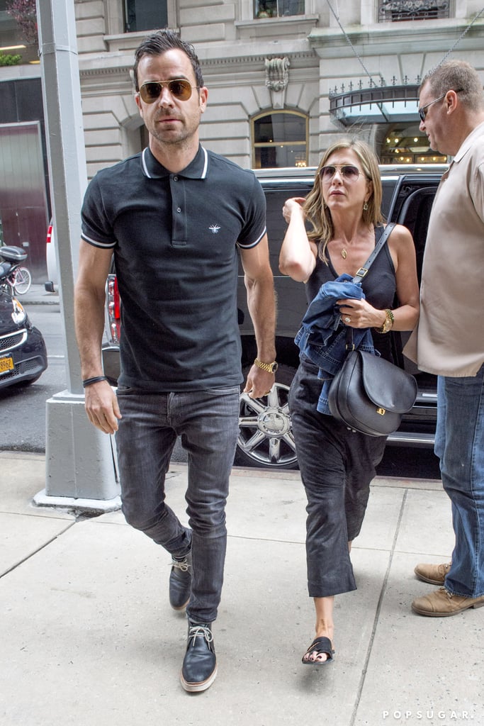 Jennifer Aniston and Justin Theroux in NYC in June 2014