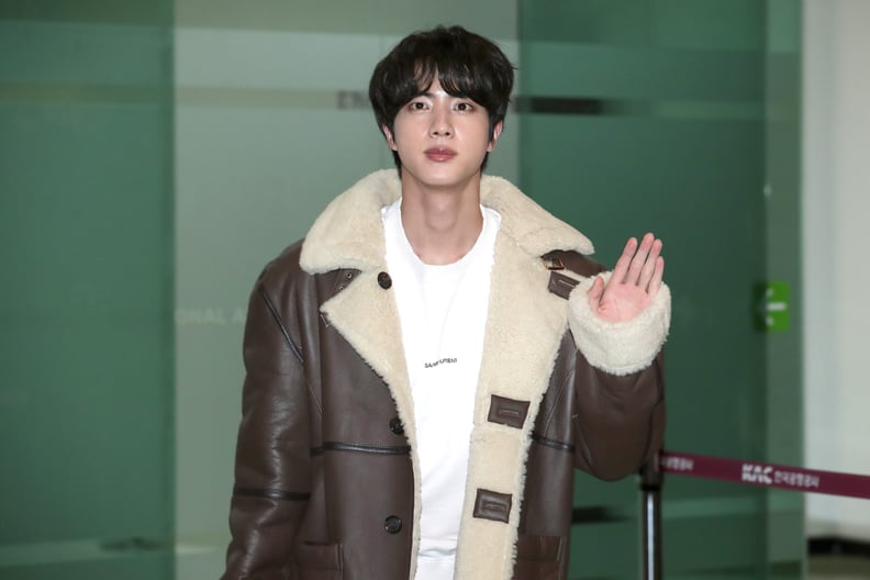 SEOUL, SOUTH KOREA - NOVEMBER 21: Jin of boy band BTS is seen on departure at Gimpo International Airport on November 21, 2019 in Seoul, South Korea. (Photo by Han Myung-Gu/GC Images)