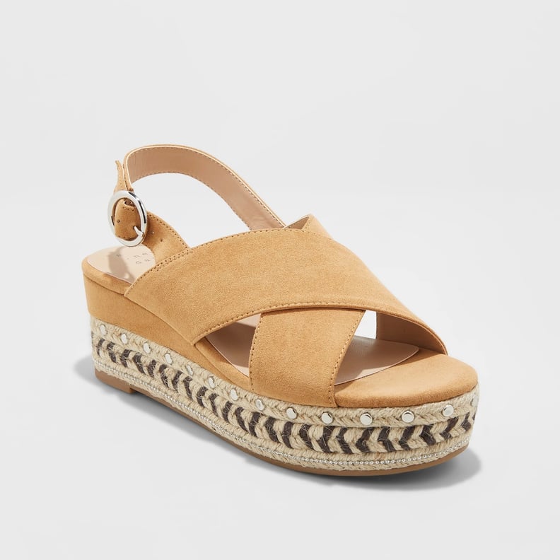 Trista Mixed Media Wedge Espadrilles