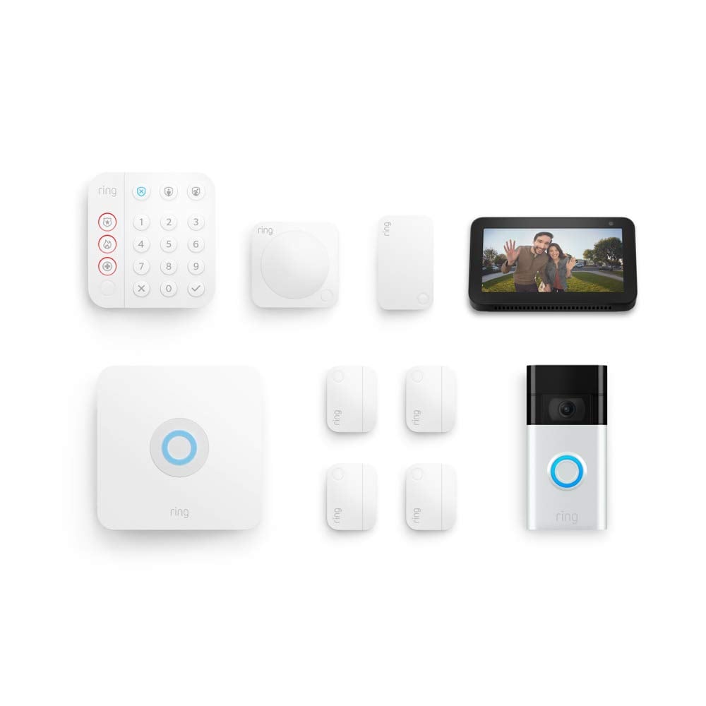 Ring Alarm 8-Piece Kit (2nd Gen) With Ring Video Doorbell (2nd Gen) and Echo Show 5