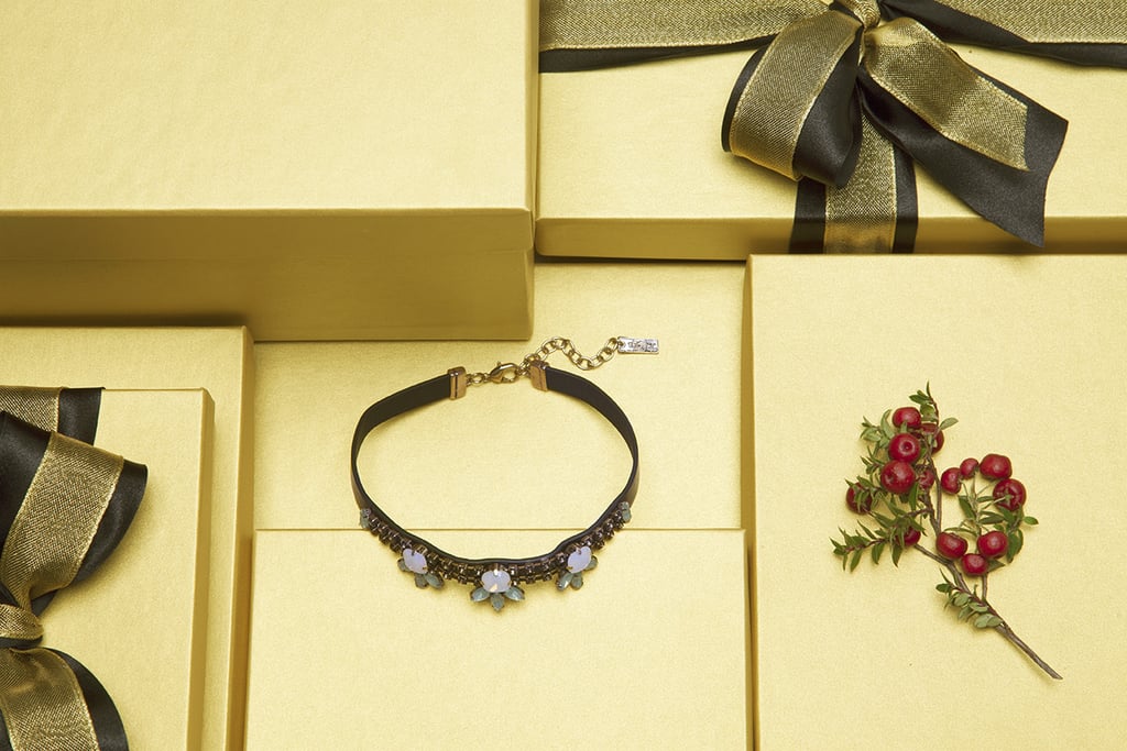 Crystal Leather Choker