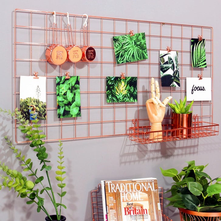 Simmer Stone Rose Gold Wall Grid Panel | Rose Gold Home ...