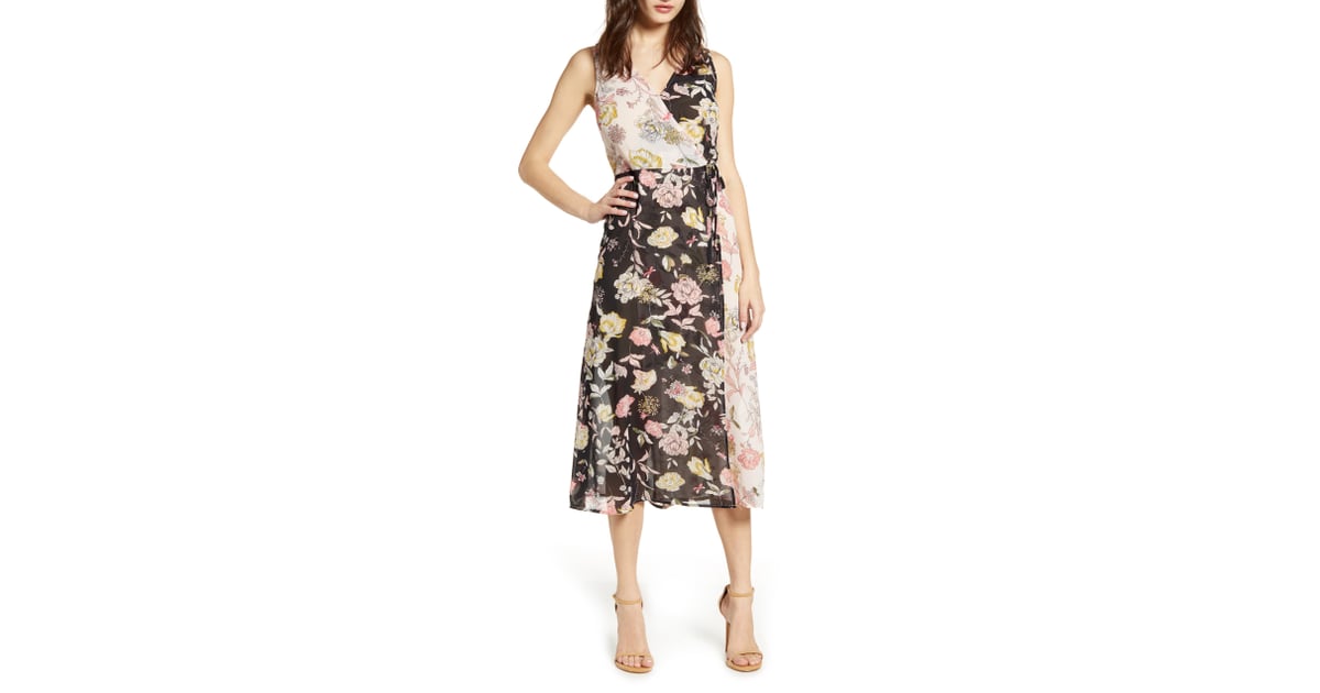 Leith Floral Mix Faux Wrap Dress 21 New Dresses From Nordstrom