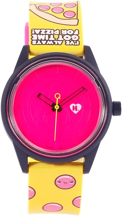 Harajuku Lovers Unisex Solar Emoji Pizza Time Strap Watch 40mm HL2310 ($50)