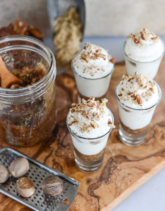 No-Bake Bourbon Pecan Pie Cheesecakes