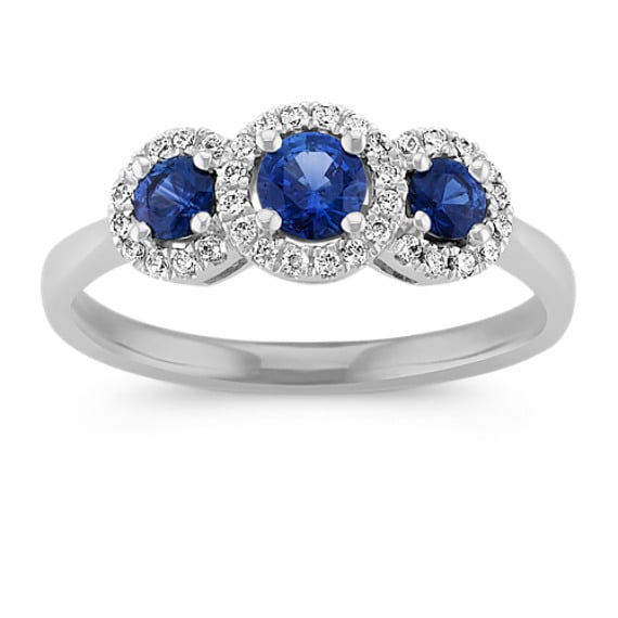 Halo Sapphire Ring by Shane Co.