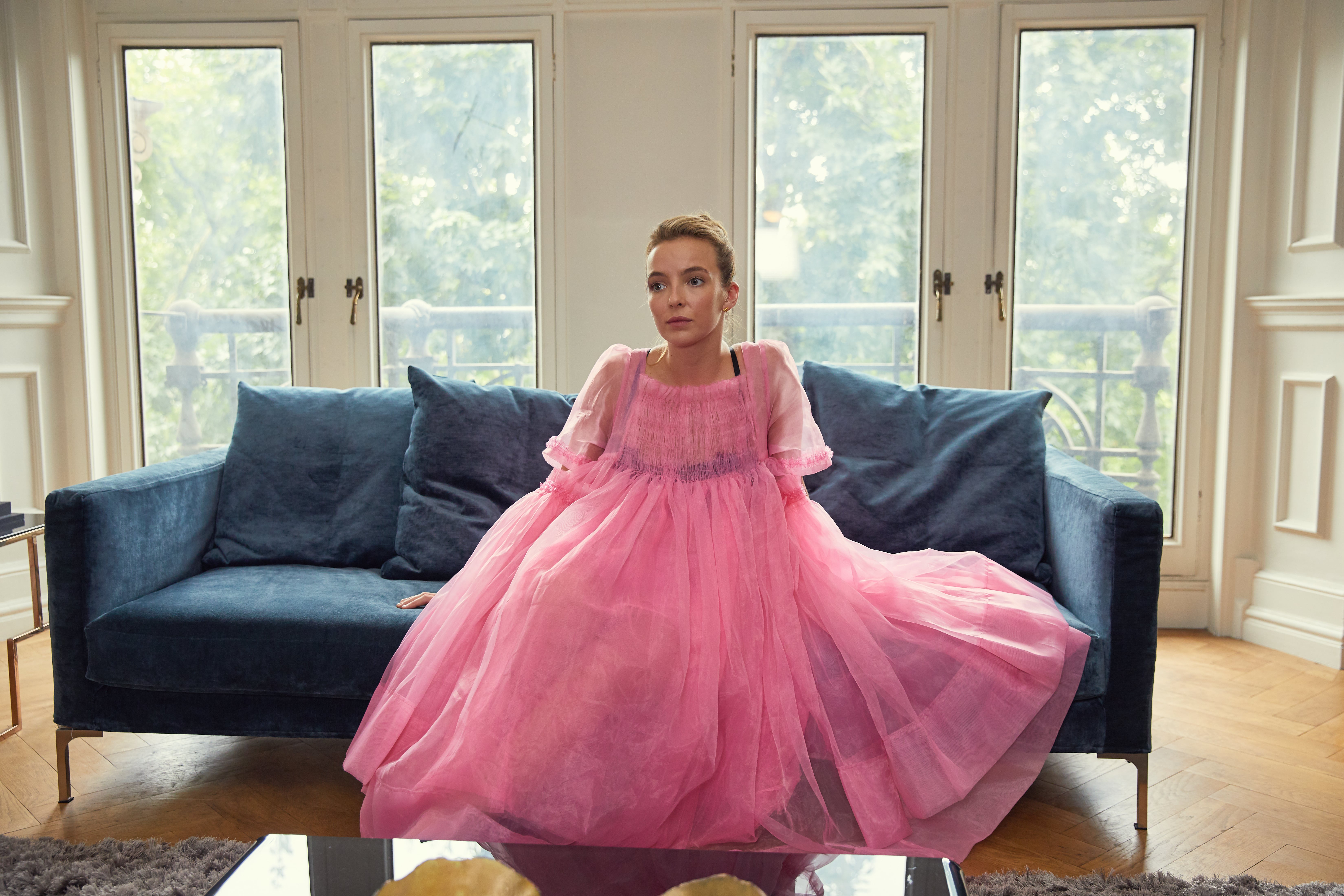 Molly goddard 2025 pink organza dress