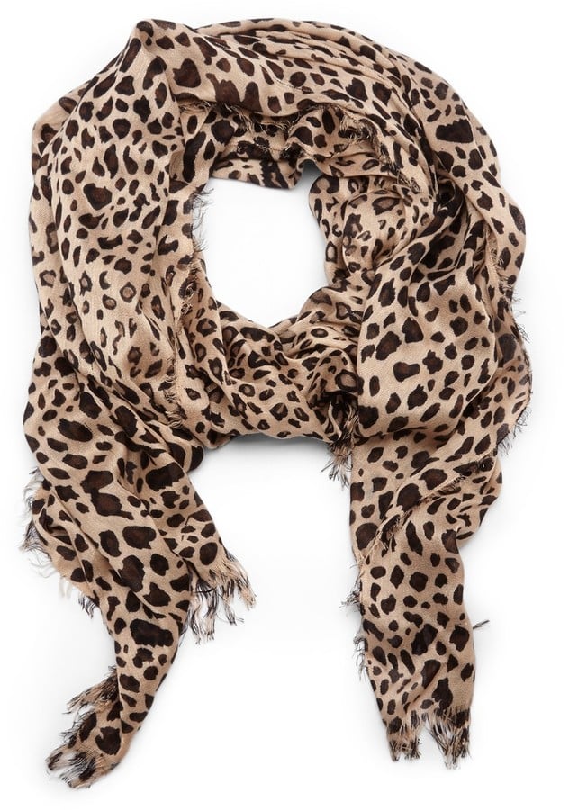 Oversized leopard scarf clearance