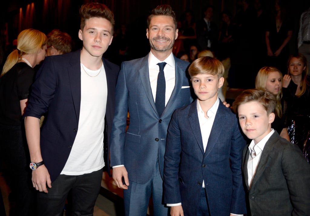 David and Victoria Beckham With Their Kids at Burberry Show