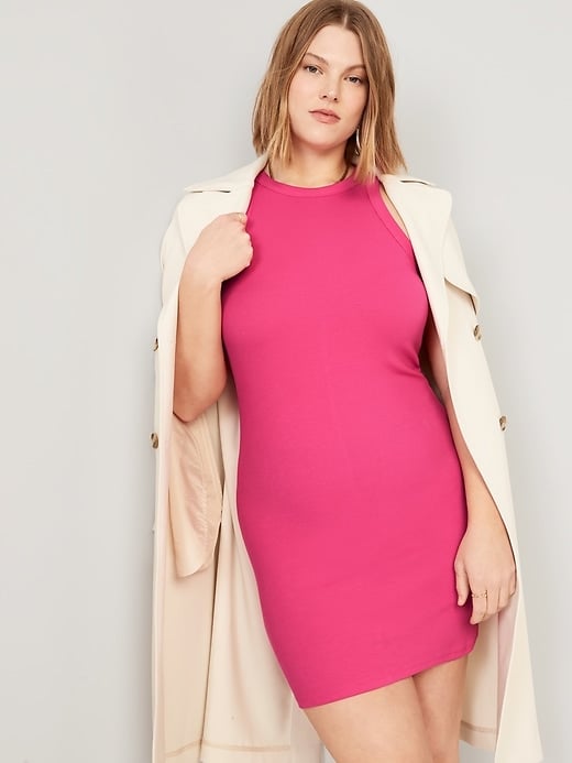 Mini Dresses: Old Navy Fitted Sleeveless Rib-Knit Mini Dress