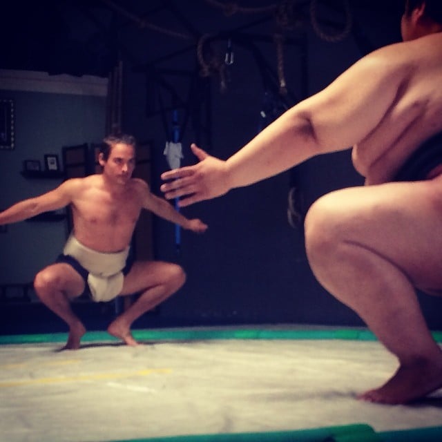 When he tried sumo wrestling and you had a change of heart about the revealing getup.