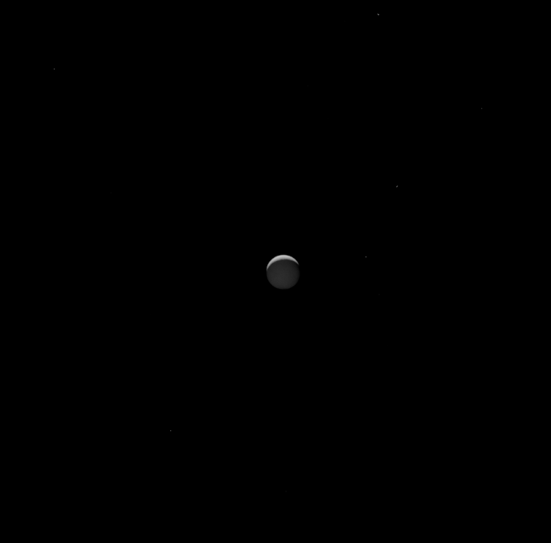 One of the last images Cassini sent back was a view of Saturn's moon Enceladus.