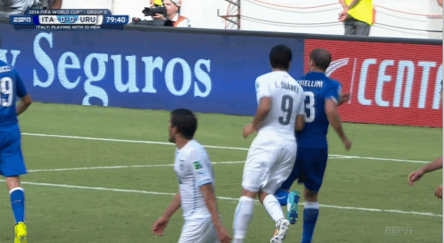 When Uruguay's Luis Suárez Chomped Into Italy's Giorgio Chiellini