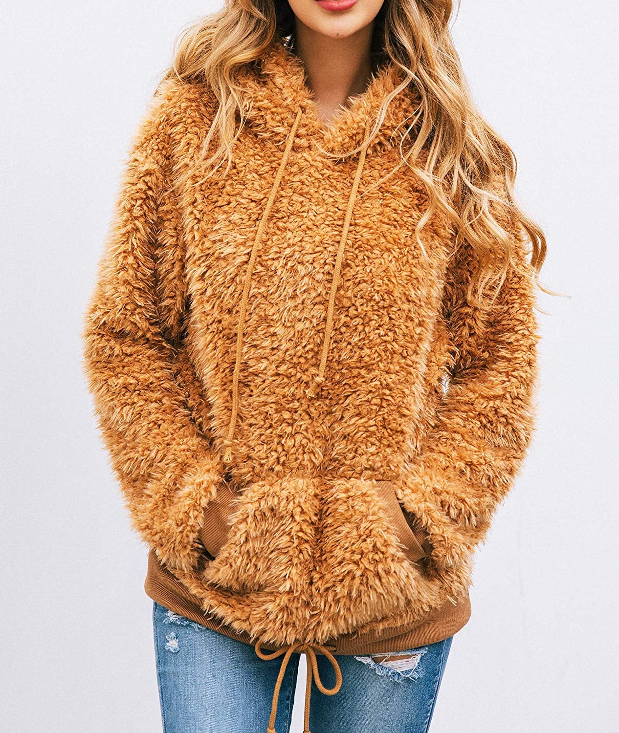 Fuzzy sweater zip up online