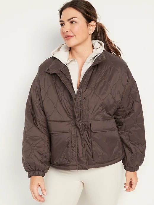 A Water Repellant Jacket: Old Navy Packable Oversized Water-Resistant Quilted Jacket