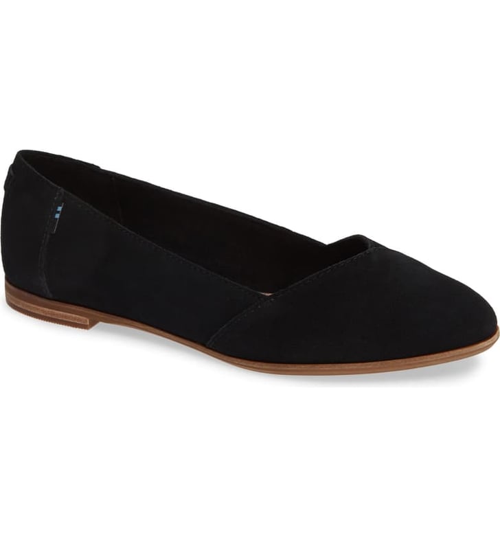 Toms julie almond outlet toe flat