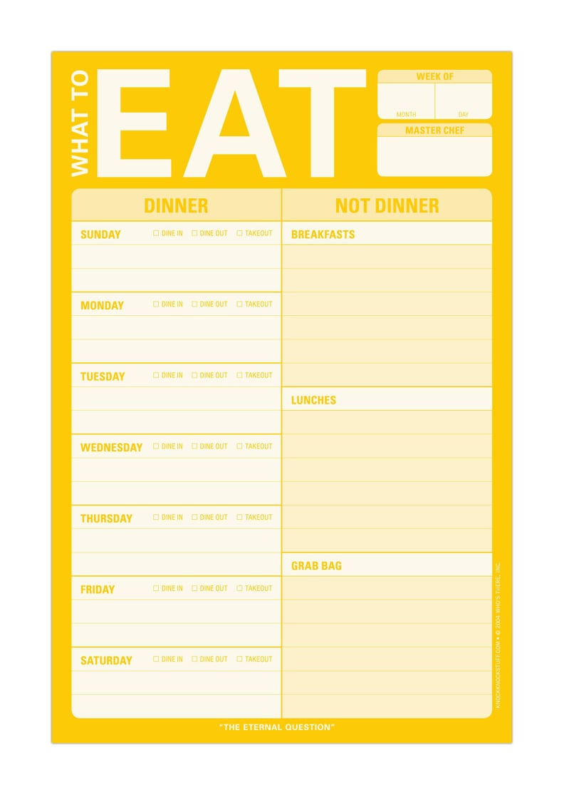 Meal-Planning Notepad