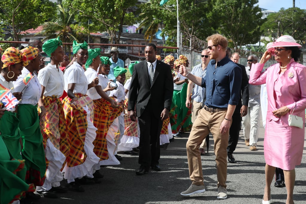 Prince Harry Playing Cricket With Kids in the Caribbean 2016